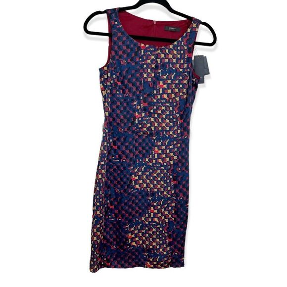 NWT ESPIRIT Geometric Shift Dress - Picture 1 of 10